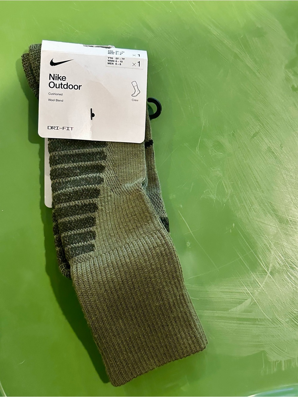 Nike Outdoor Cushioned Crew Socks - Olive